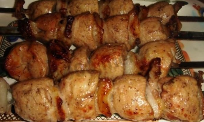 Шашлык из бараньих яиц