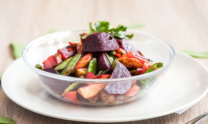 Винегрет из печеных овощей