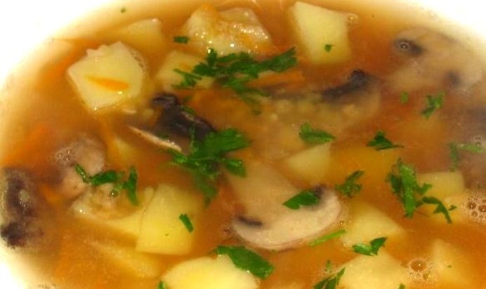 Суп гороховый с грибами