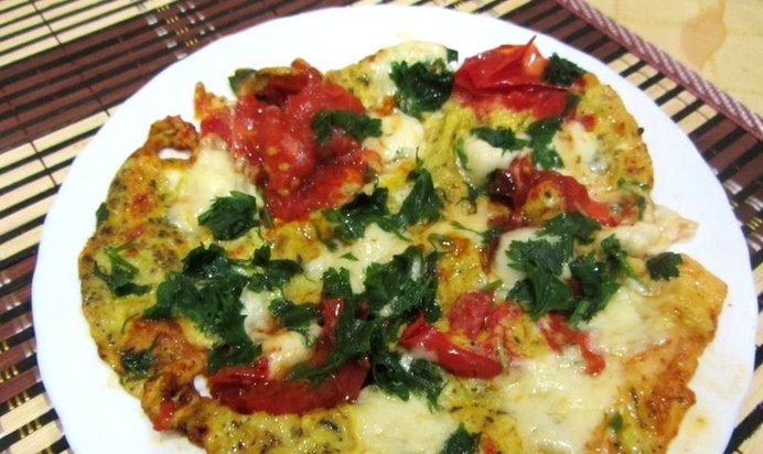 Яичница с моцареллой