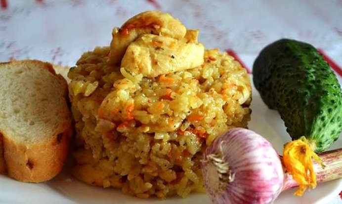 Ризотто с курицей в мультиварке