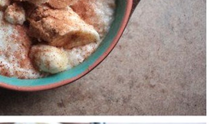 Овсянка на банановом молоке с корицей