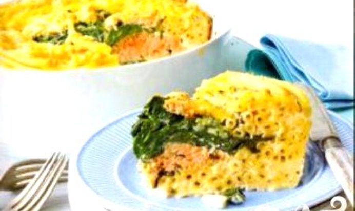 Итальянская запеканка с лососем