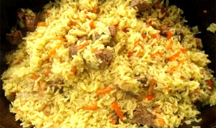 Плов из баранины на костре