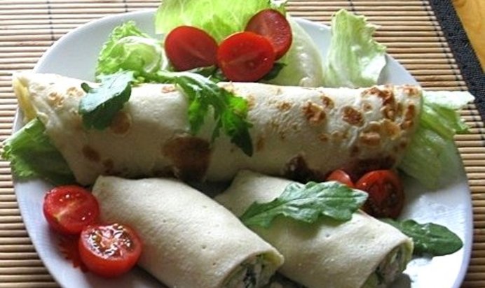 Блины с огурцами