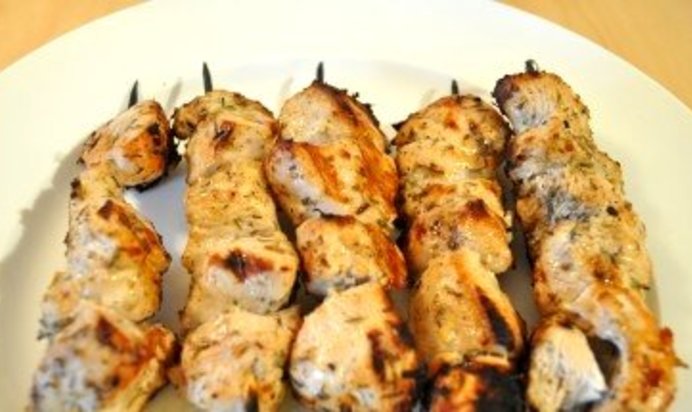 Шашлык из курицы в аэрогриле