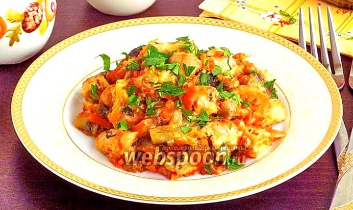 Овощное рагу с курицей