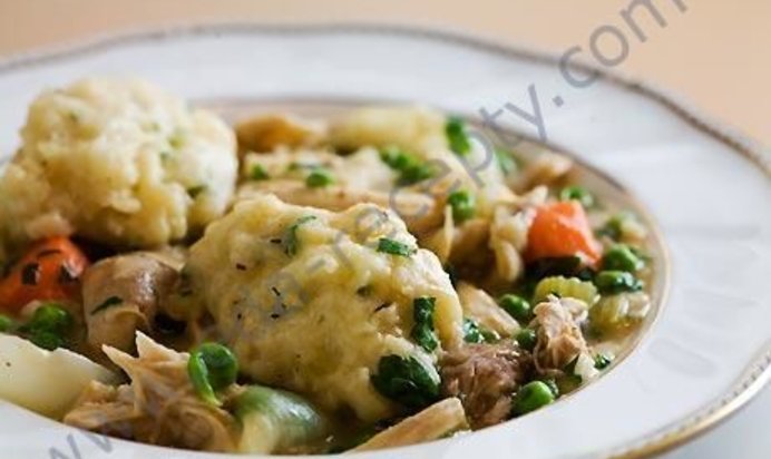 Вкусные куриные ножки с клецками