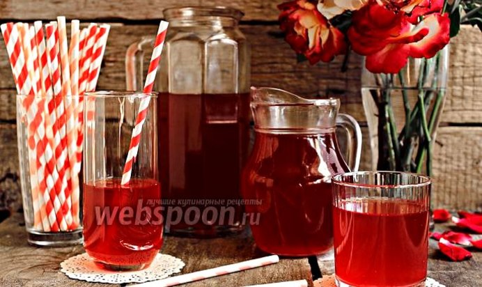 Холодный чай с ревенем и мятой