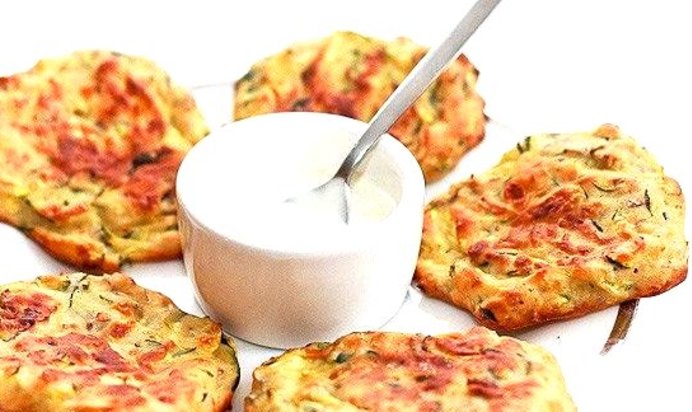 Запеченные кабачковые оладьи