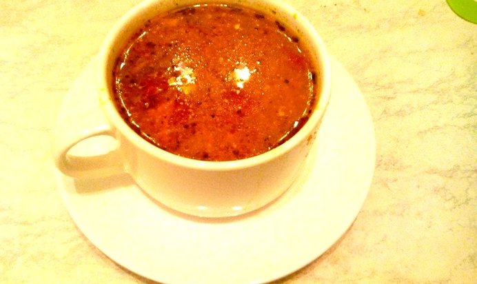 Томатно-гороховый суп в мультиварке