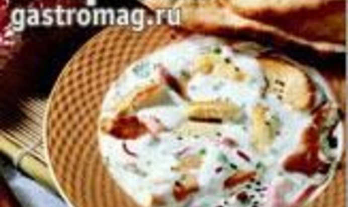 Кусочки хлеба нан с креветками и чили