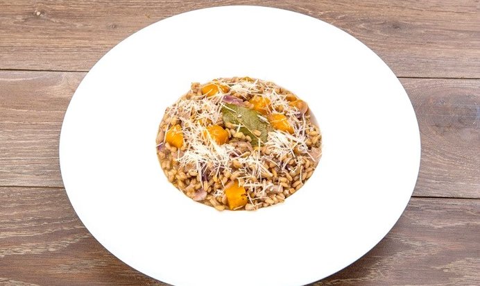 Перловое ризотто с тыквой