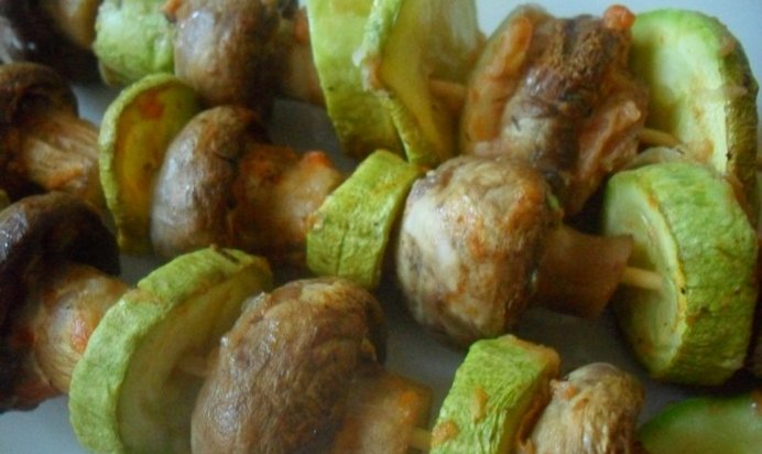 Шашлык из шампиньонов