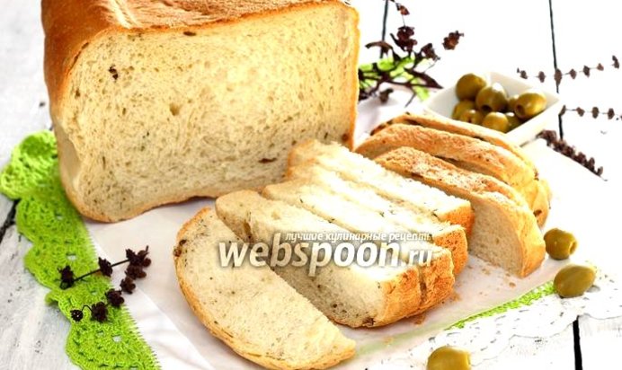 Хлеб с оливками и итальянскими травами