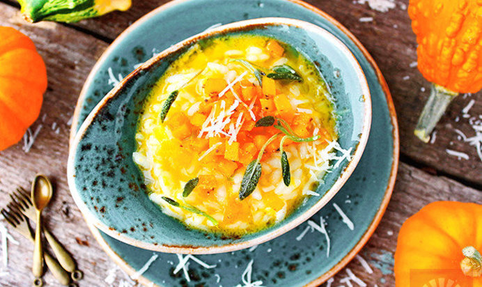 Тыквенное ризотто с шалфеем