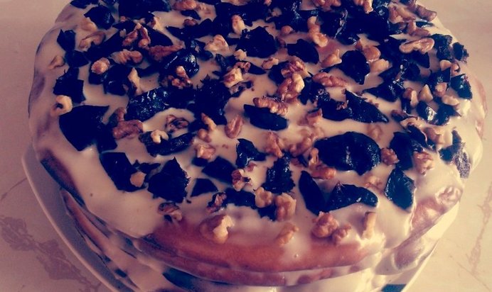 Торт с черносливом по‑французски