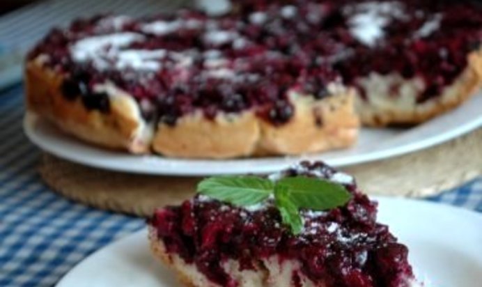 Шарлотка со смородиной