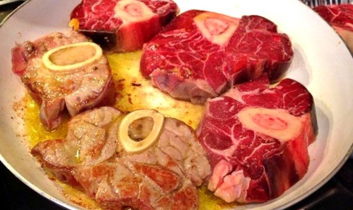 Оссобуко классическое с красным вином