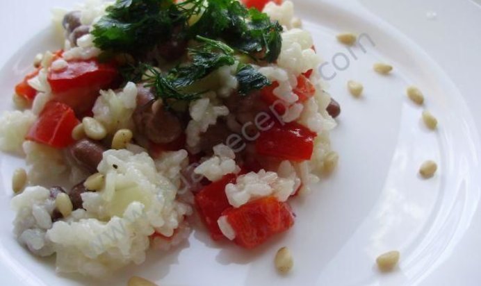 Постное ризотто с овощами