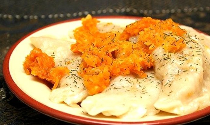 Вареники с сыром и ветчиной