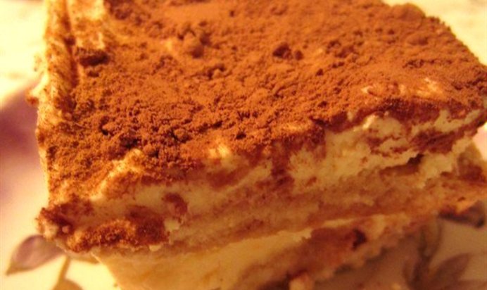 Тирамису без яиц с кофейным ликером