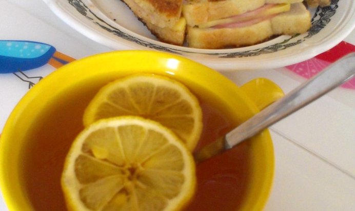 Гренки с сыром и ветчиной