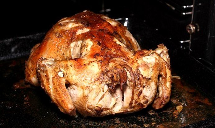 Цыпленок табака со сметаной