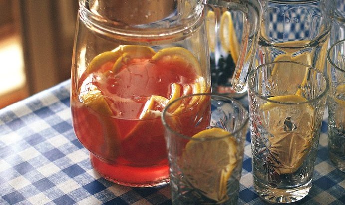 Малиновый лимонад с мятой