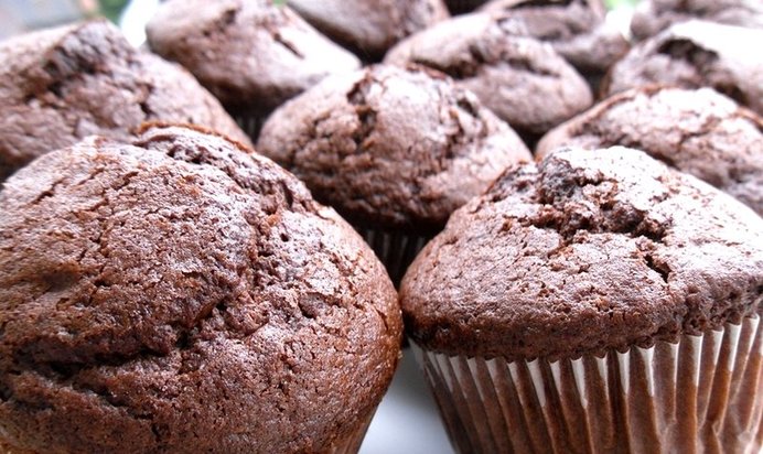 Кексики с вишней