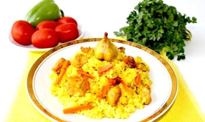 Плов с куриным филе