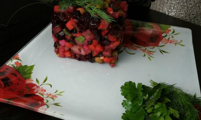 Винегрет из печёных овощей