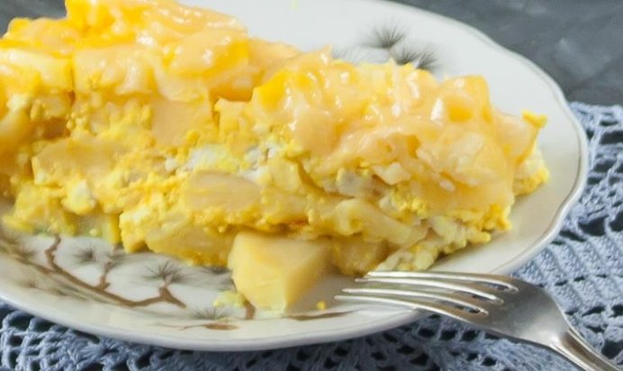 Картофельная запеканка с адыгейским сыром