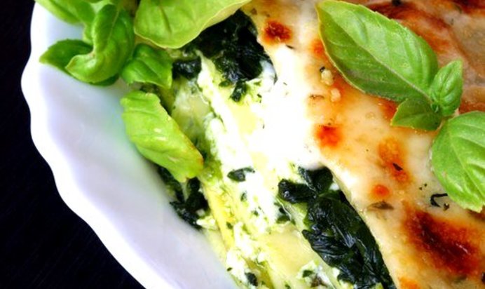 Лазанья со шпинатом и рикоттой