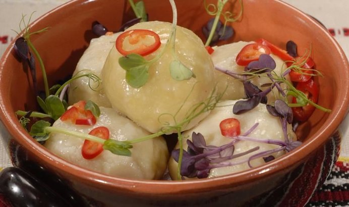 Картофельные клецки со свининой