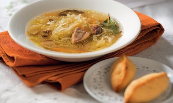 Щи постные с грибами