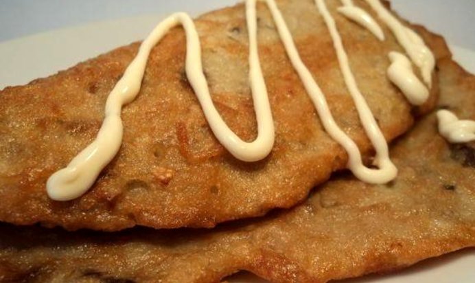 Картофельные блины с грибами