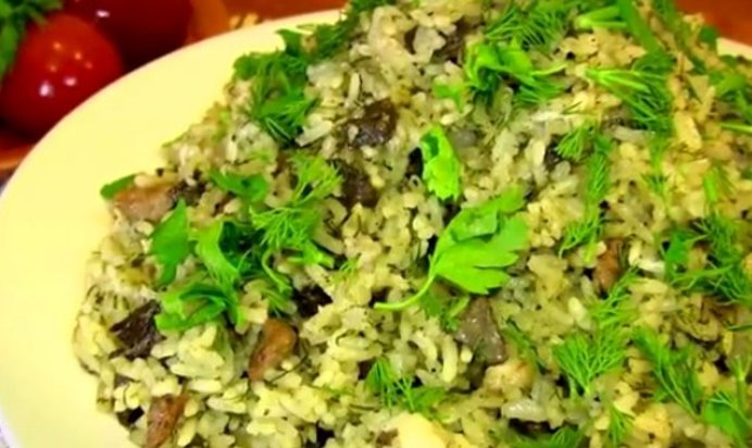 Плов с зеленью