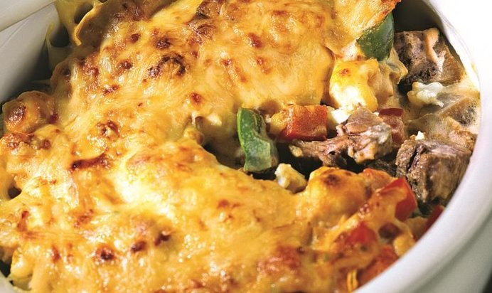 Запеканка с телячьим языком