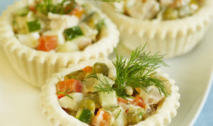 Салат оливье с индейкой