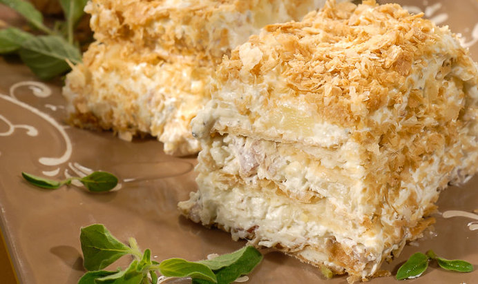 Тосты с сыром и грецкими орехами