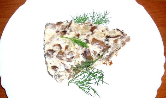 Омлет с грибами