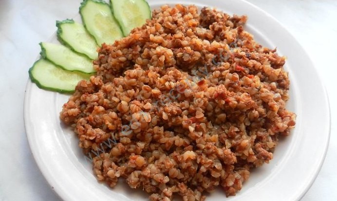Гречка с мясным фаршем