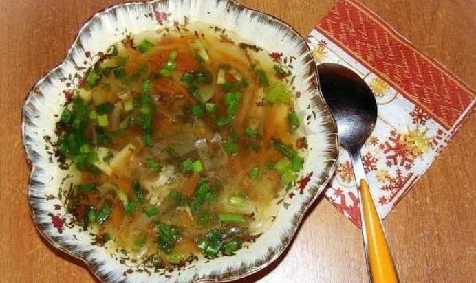 Щи с мясом говядины из свежей капусты