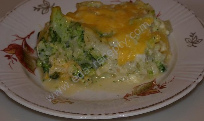 Запеканка из цветной капусты и брокколи