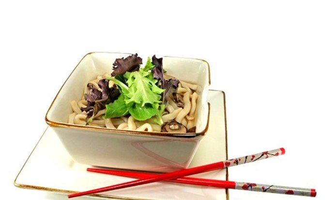 Рисовая лапша с грибами