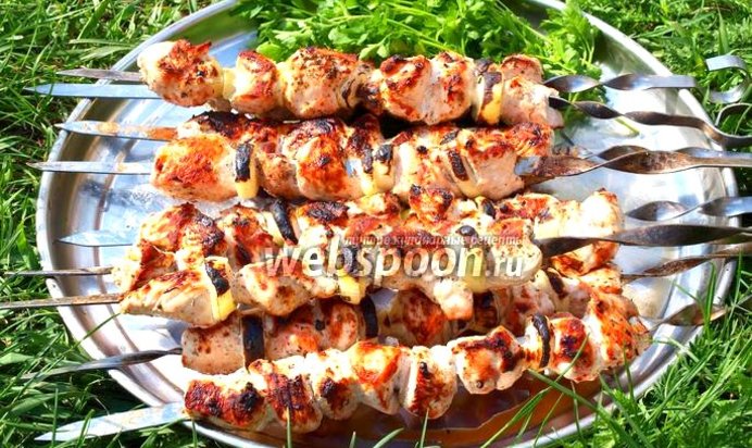 Шашлык из индейки на минеральной воде