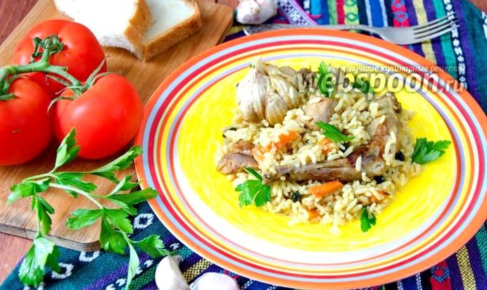 Плов с кроликом в мультиварке