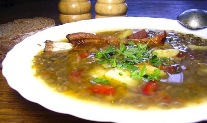 Чечевично-гороховый суп