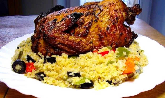 Цыпленок с чесноком и тимьяном